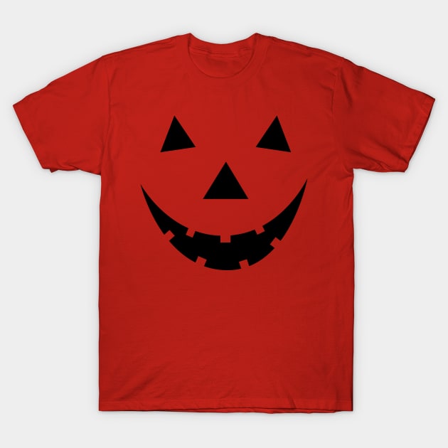 Black halloween pumpkin face T-Shirt by Salma Ismail
